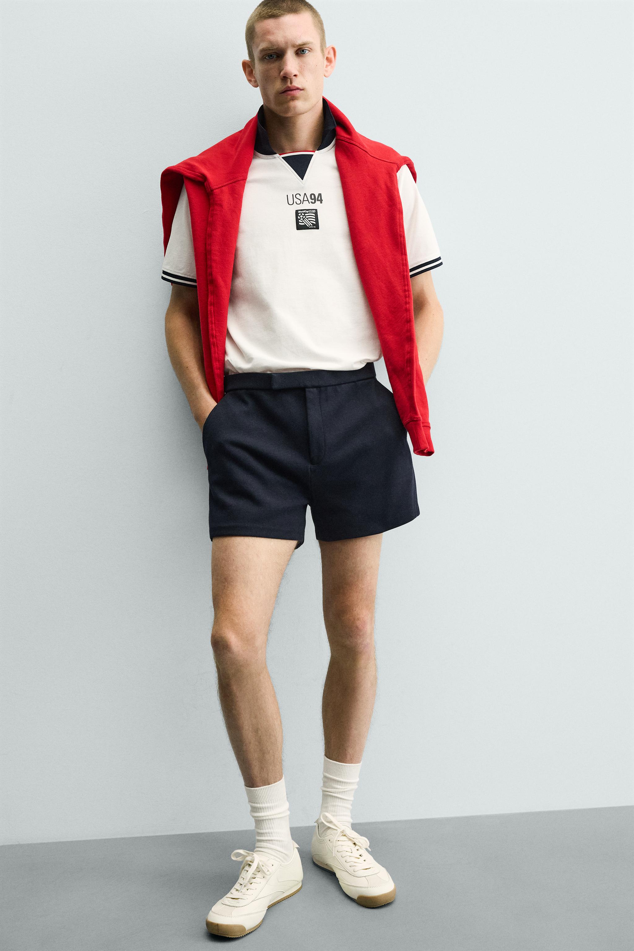 RETRO PIQUÉ SHORTS - Navy blue | ZARA South Africa