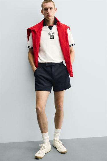 RETRO PIQUÉ SHORTS - Navy blue by Zara - Image 4
