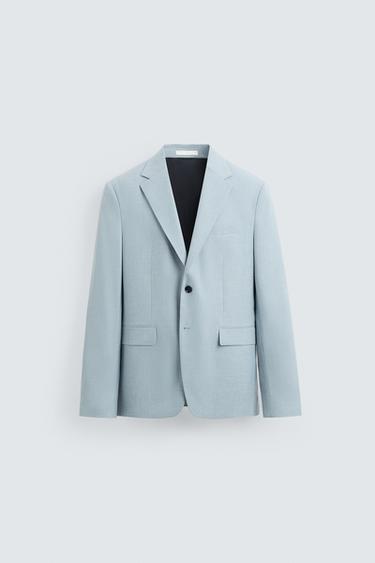 SLIM FIT SUIT BLAZER - Sky blue by Zara