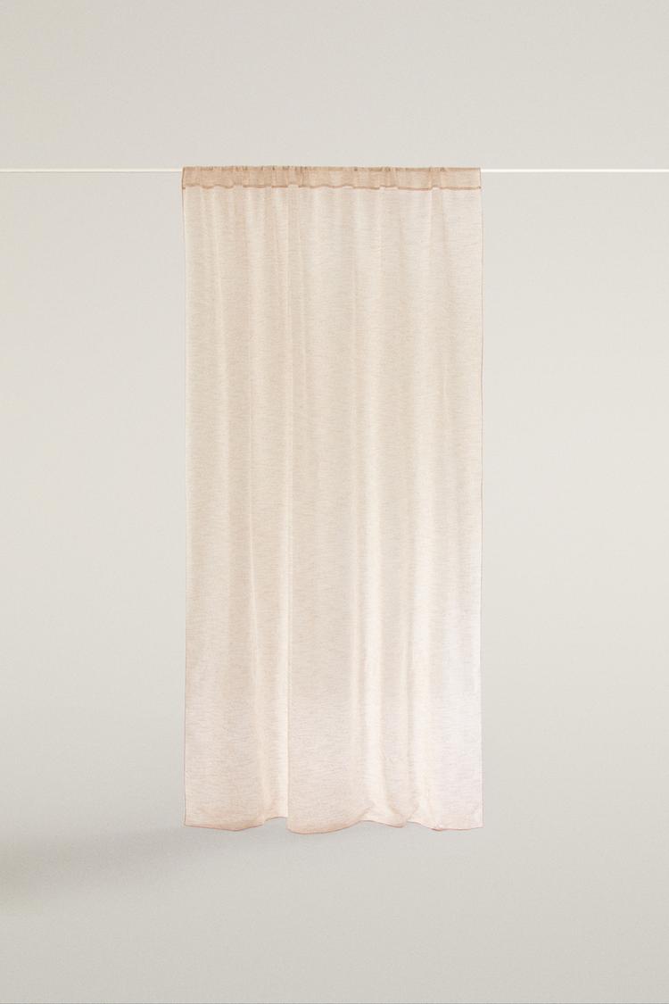 SHEER CURTAIN WITH LOW FILTRATION — Light beige
