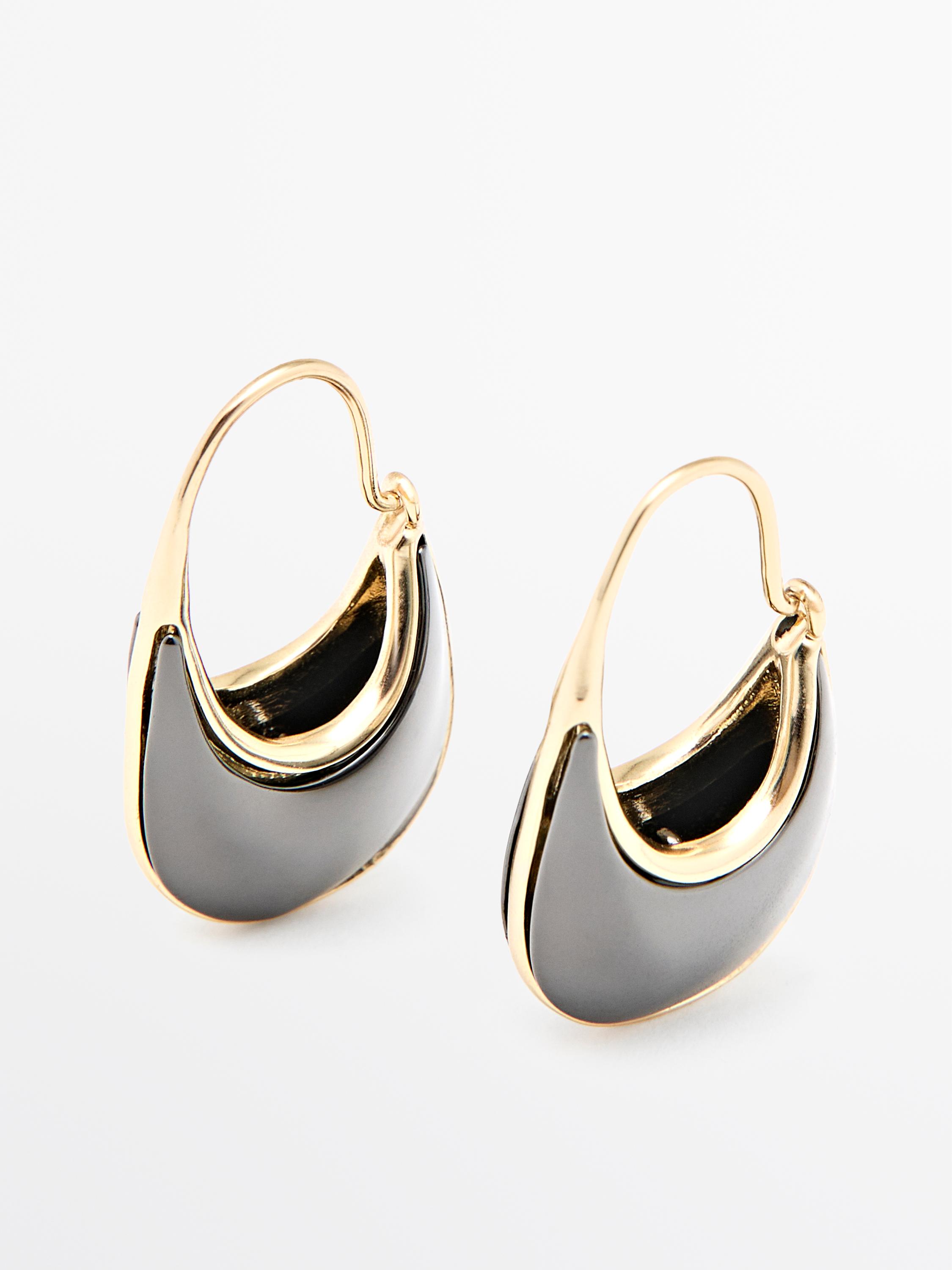 Boucles d’oreilles anneaux pierre