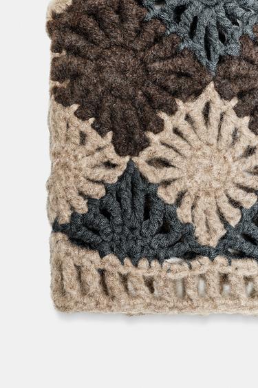 GILET PULL EN MAILLE CROCHET - unique de Zara - Image 2