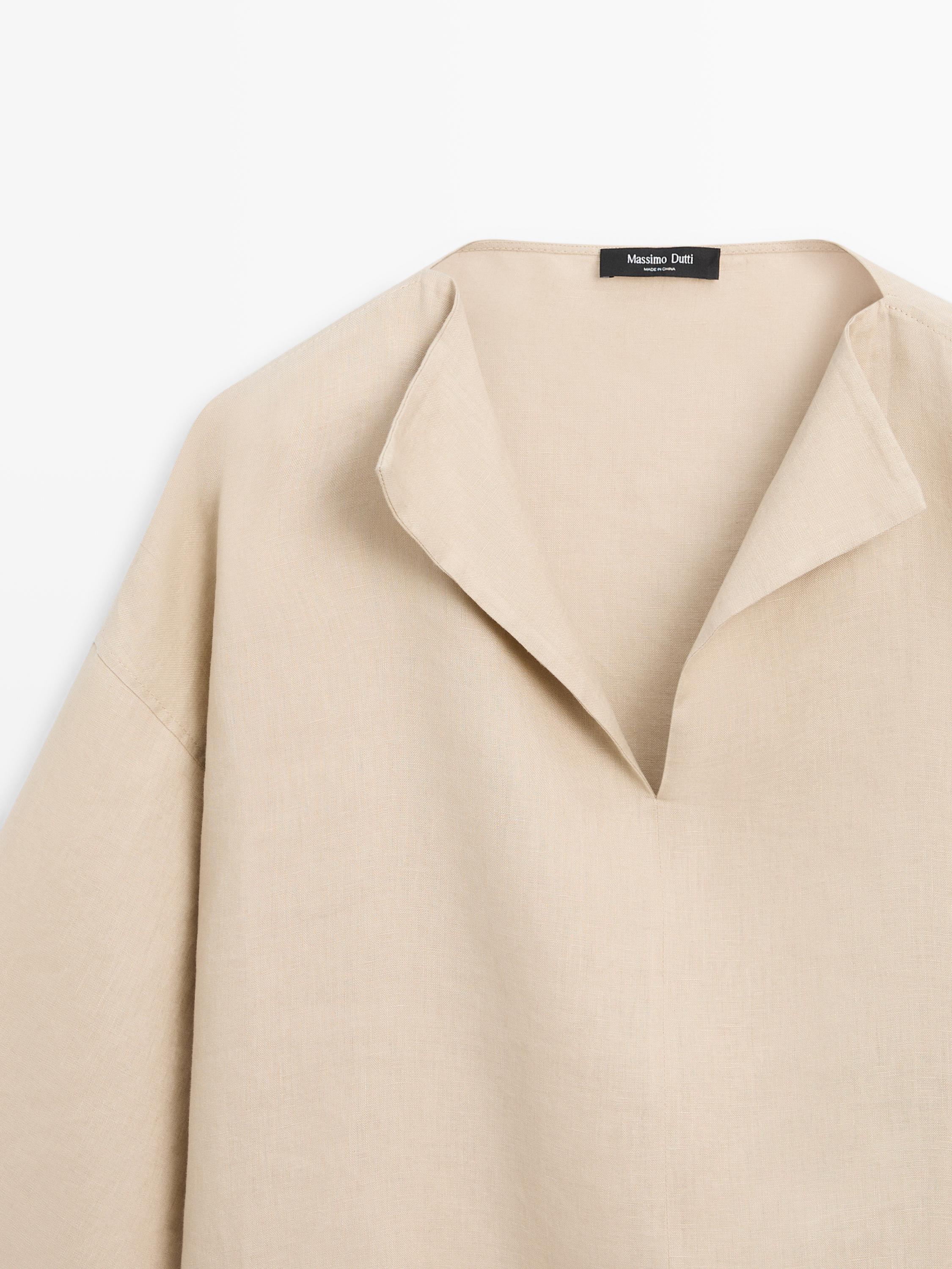 Flowing 100% linen blouse