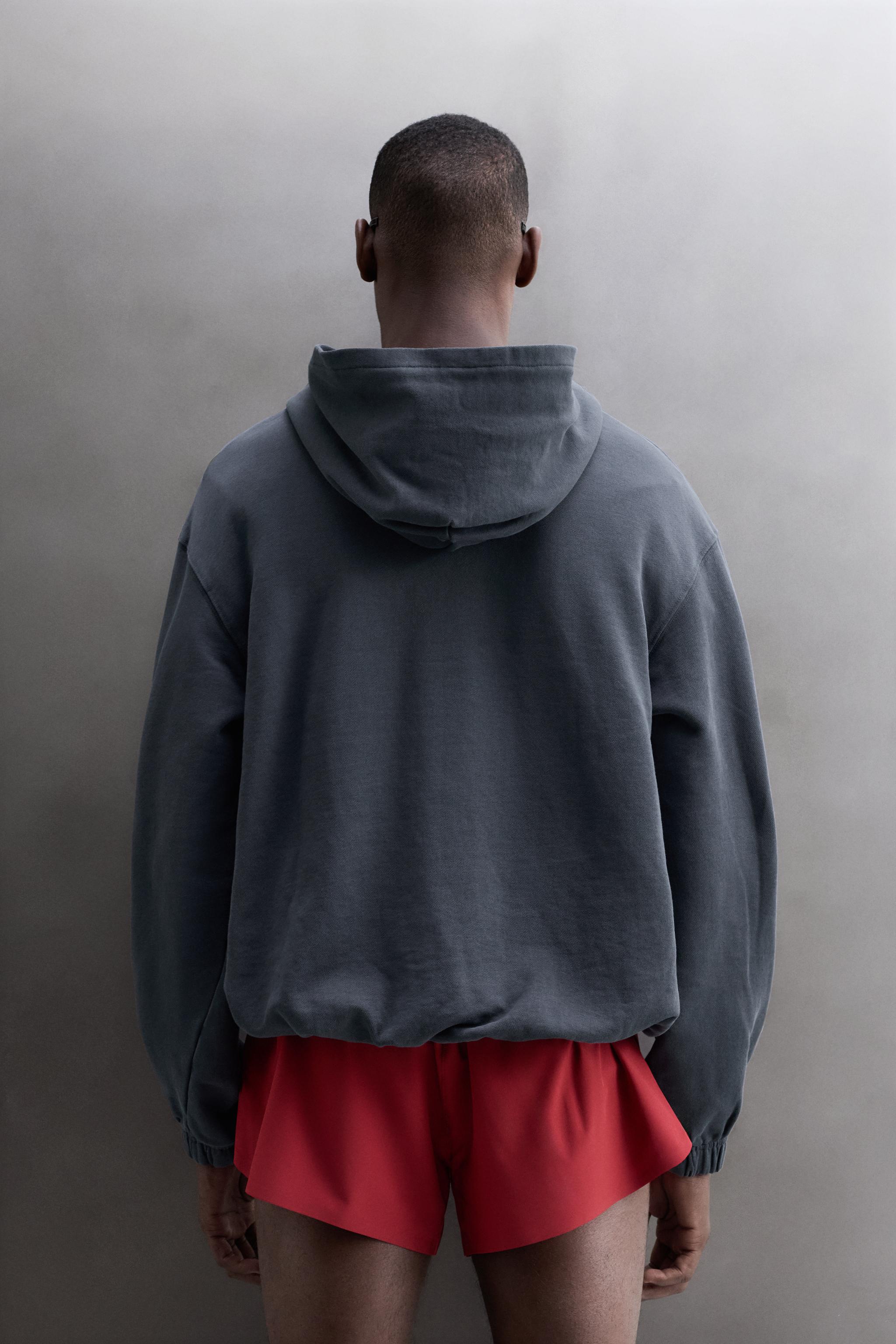 Zara PAMUKLU KAPÜŞONLU SWEATSHIRT görsel 3