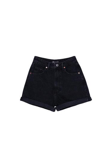 MOM FIT DENIM SHORTS TRF