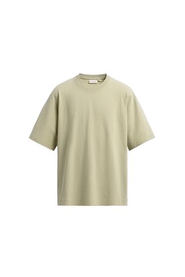T-SHIRT REGULAR FIT HEAVYWEIGHT - Vert clair de Zara