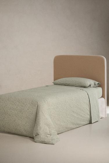 KIDS’ FLORAL FITTED SHEET — Lime green 2