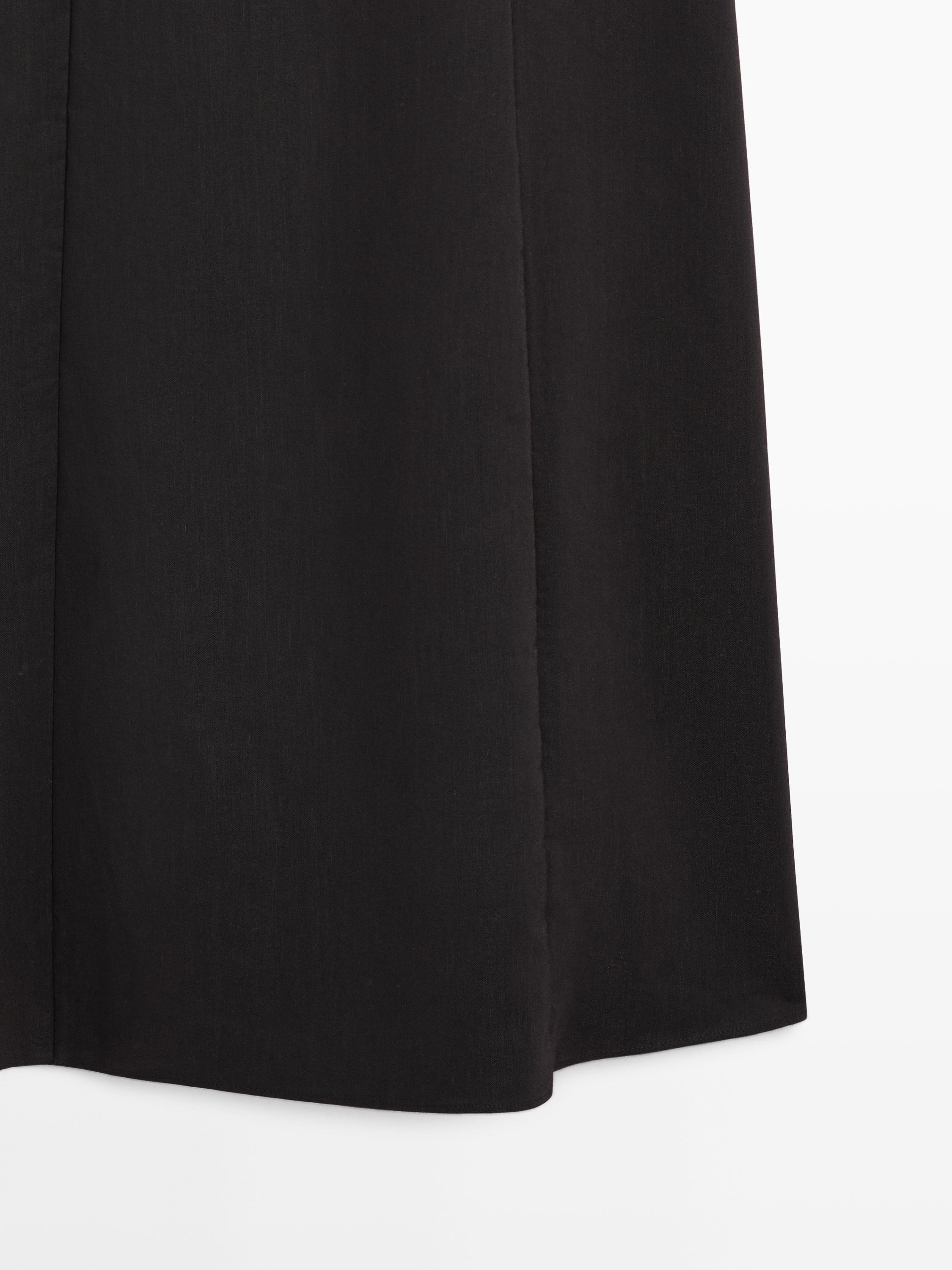 Strappy linen midi dress