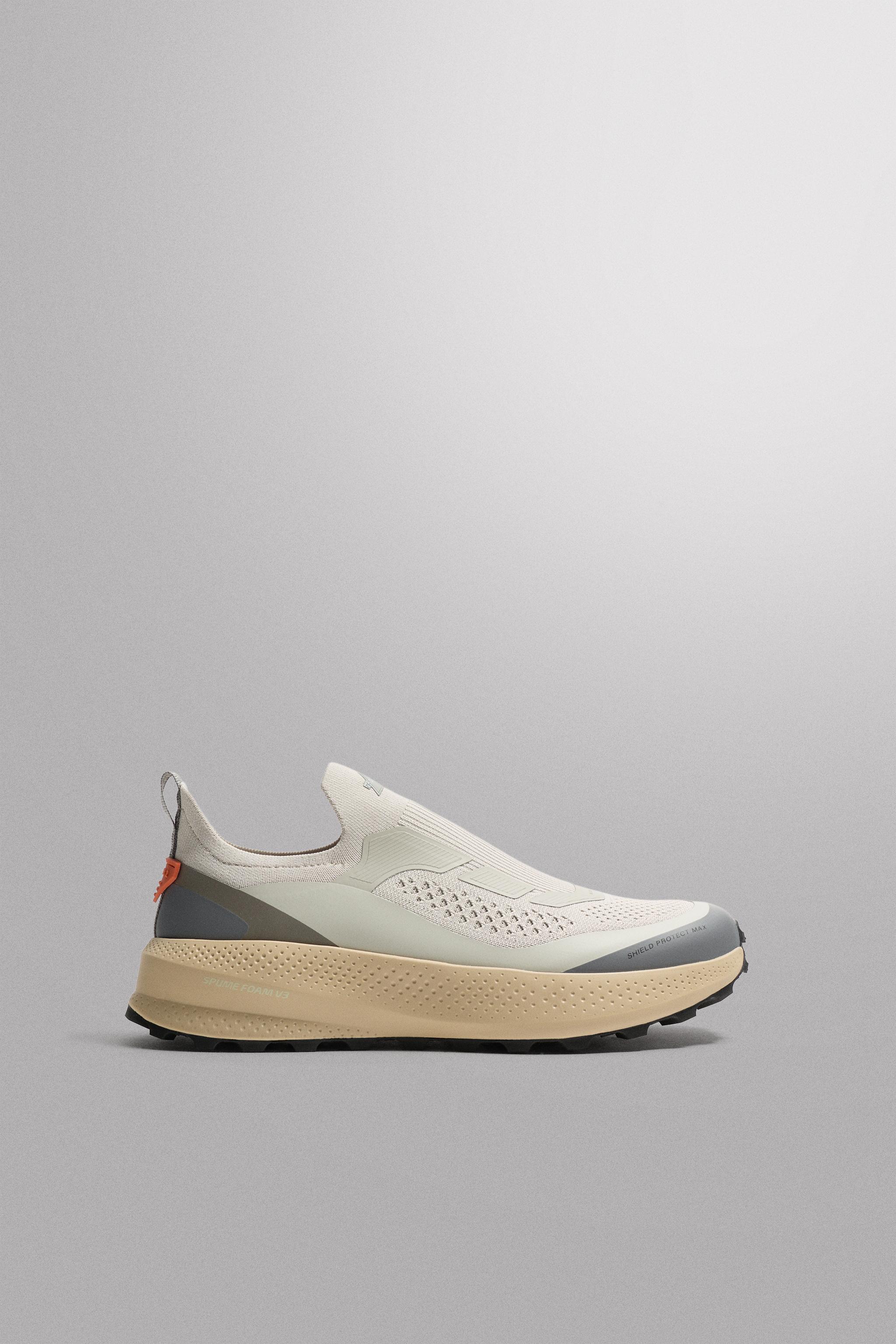 LACELESS RUNNING SNEAKERS — Gray