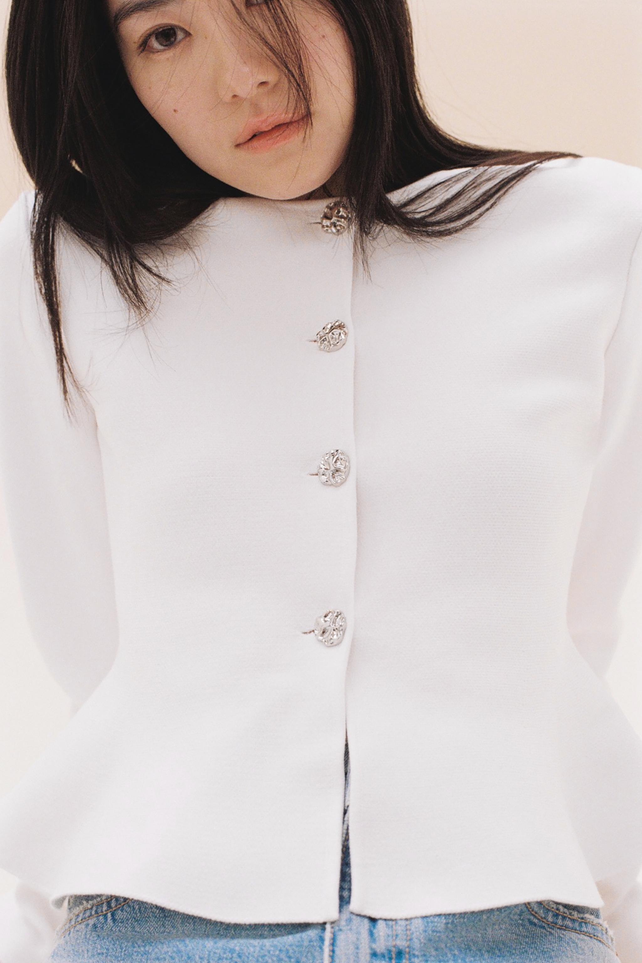 ペプラムファインニットジャケット　ZARA ZARA】ペプラムファインニットジャケット 9598/077/250 (ZARA