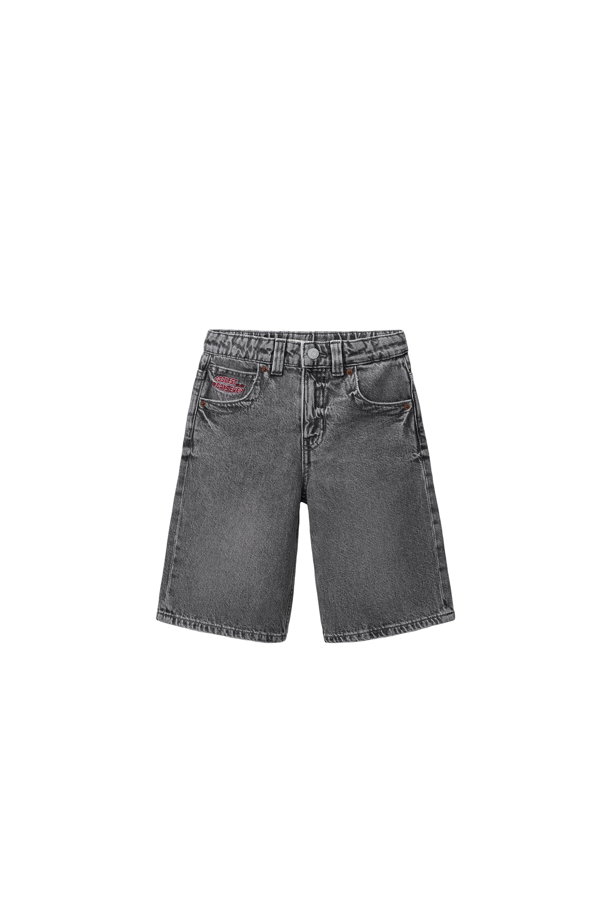 LONG DENIM SHORTS - Mid-gray | ZARA United States