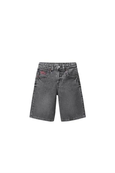 BERMUDA LARGA DENIM - Gris medio de Zara