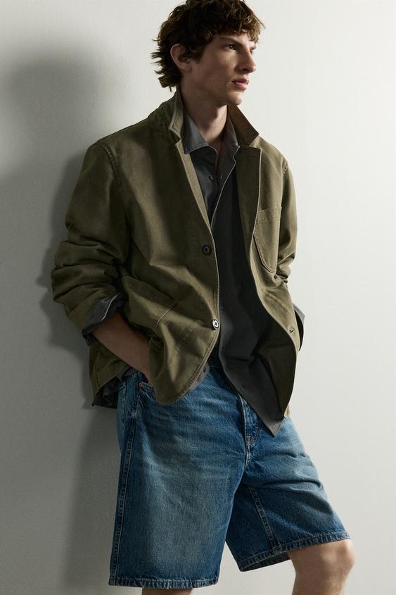Bermudy jeansowe straight fit