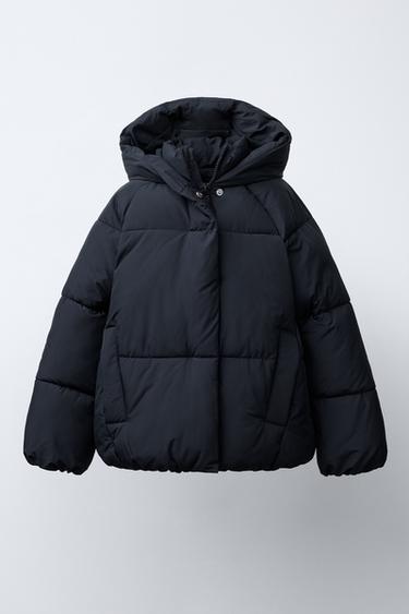 GIUBBOTTO IMBOTTITO CON CAPPUCCIO - Blu di Zara