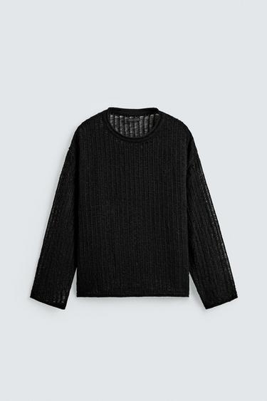 JERSEY ESTRUCTURA RED - Negro de Zara