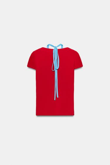 TOP DOUBLE EFFET - Rouge de Zara - Image 8