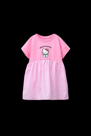 Zara HELLO KITTY © SANRIO STRIPED COMBINATION T-SHIRT - Pink - Image 0