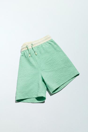 Zara 6-14 YEARS / LABEL SWIM SHORTS - Green