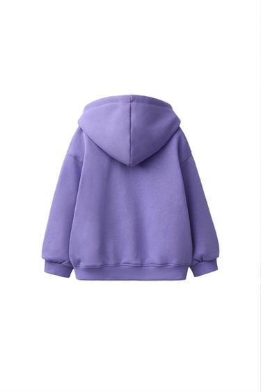 EMBROIDERED HOODIE ZIP-UP — Blue / Lavender 2