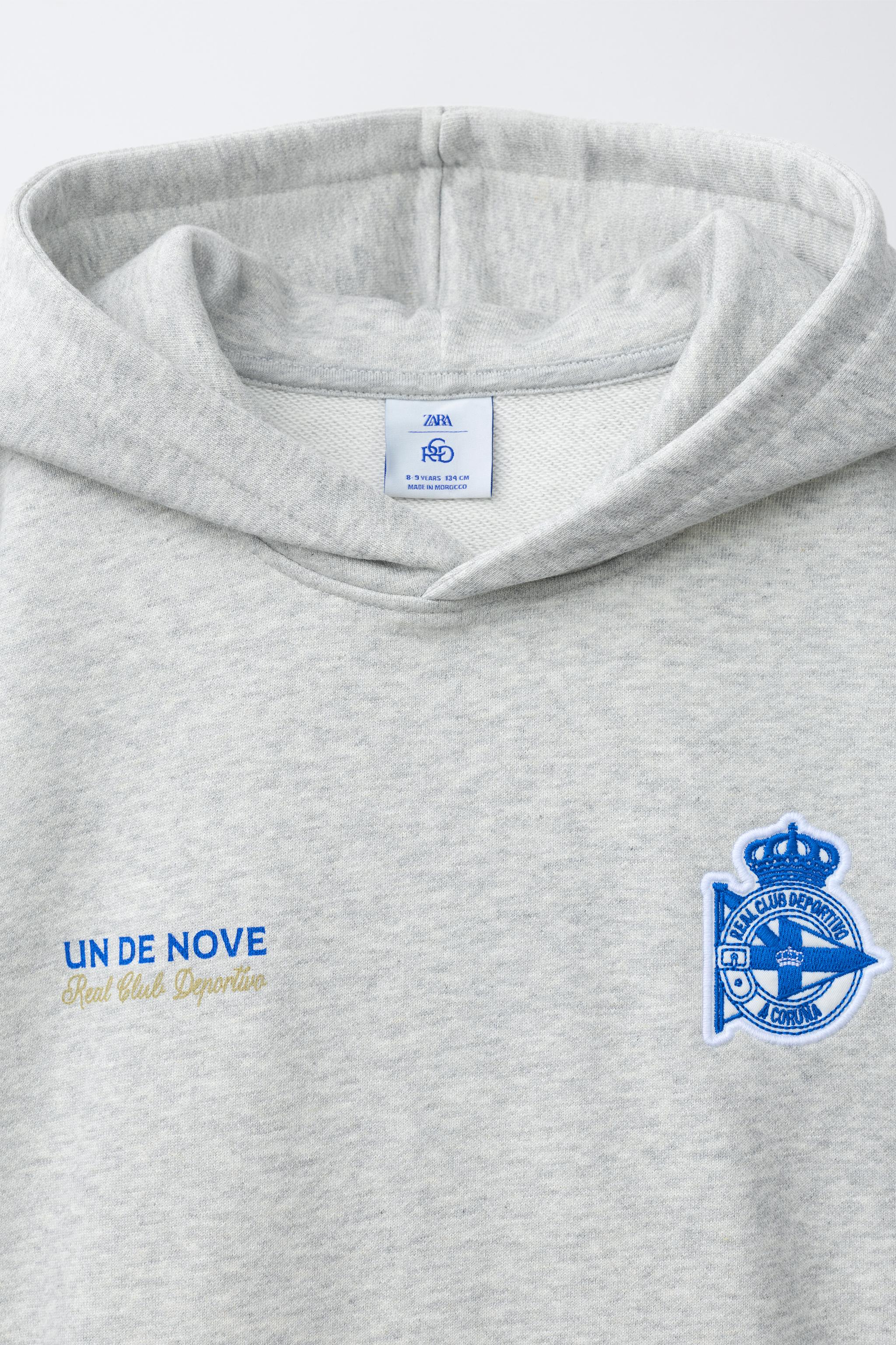 RC DEPORTIVO DE A CORUÑA HOODIE — Grey marl