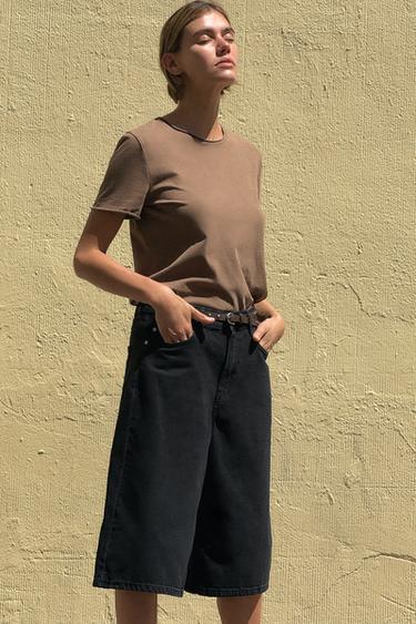 FADED SHORT SLEEVE T-SHIRT - Toffee by Zara