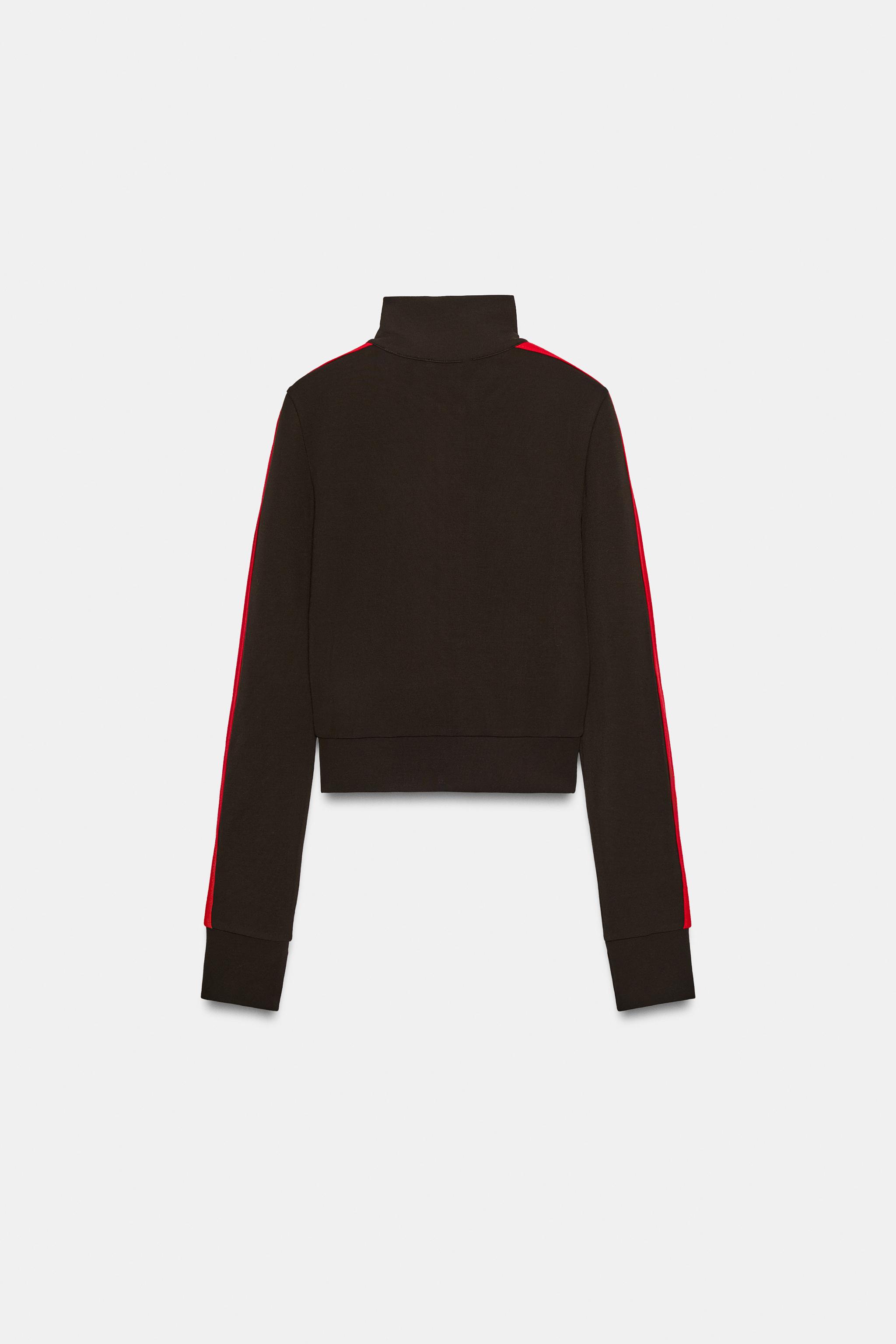 VESTE ZIPPEE BANDE LATERALE