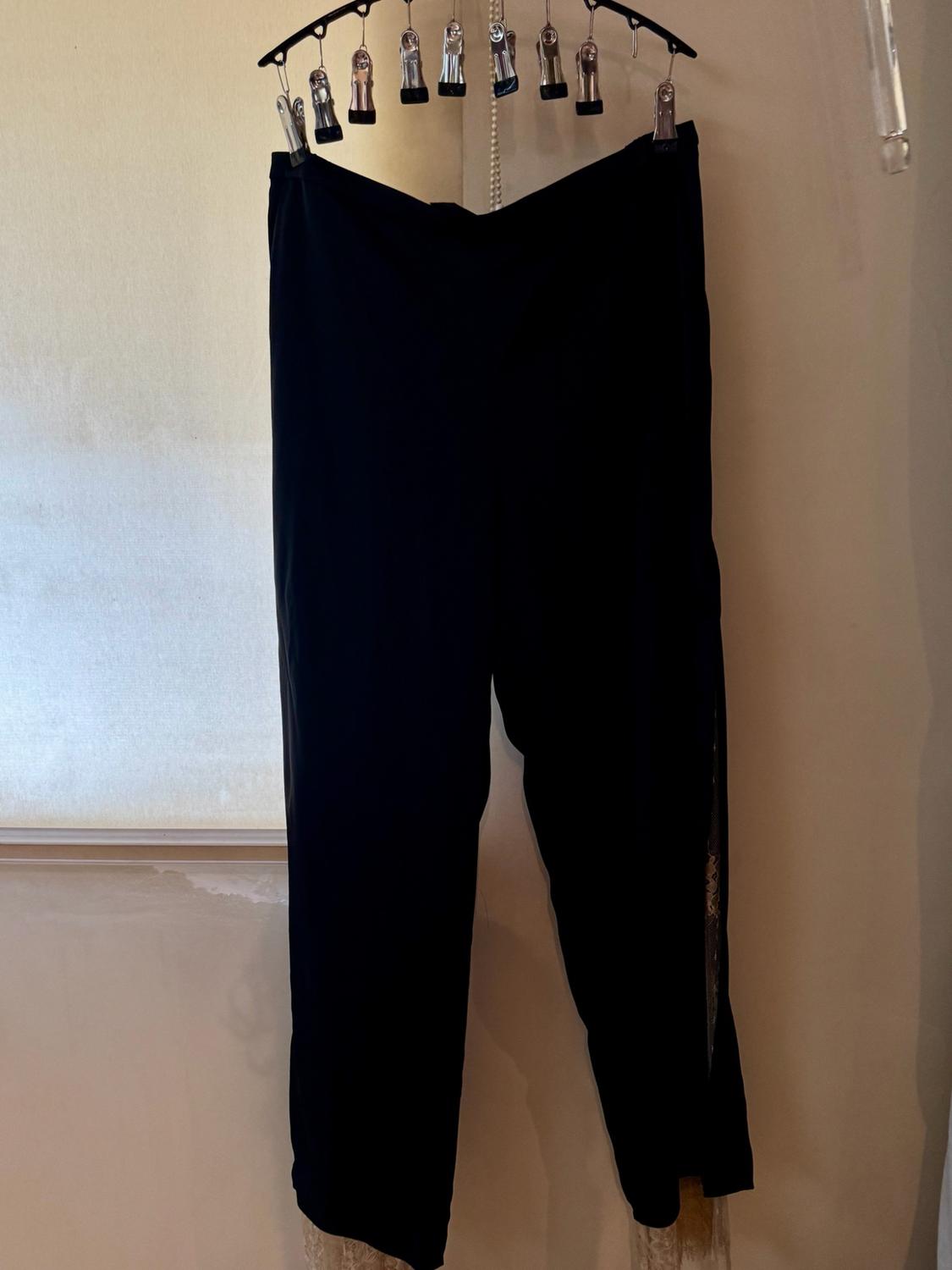 SATIN TROUSERS WITH LACE VENTS - Image 9