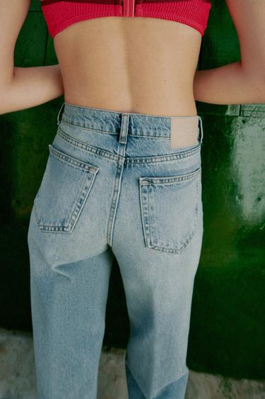 Z1975 STRAIGHT HIGH-WAIST JEANS - Light blue by Zara - Image 6