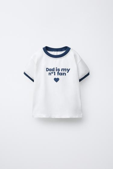 CAMISETA ESTAMPADO TEXTO - Azul de Zara - Imagen 0
