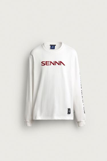 ФУТБОЛКА С ПРИНТОМ AYRTON SENNA © — БЕЛЫЙ от Zara