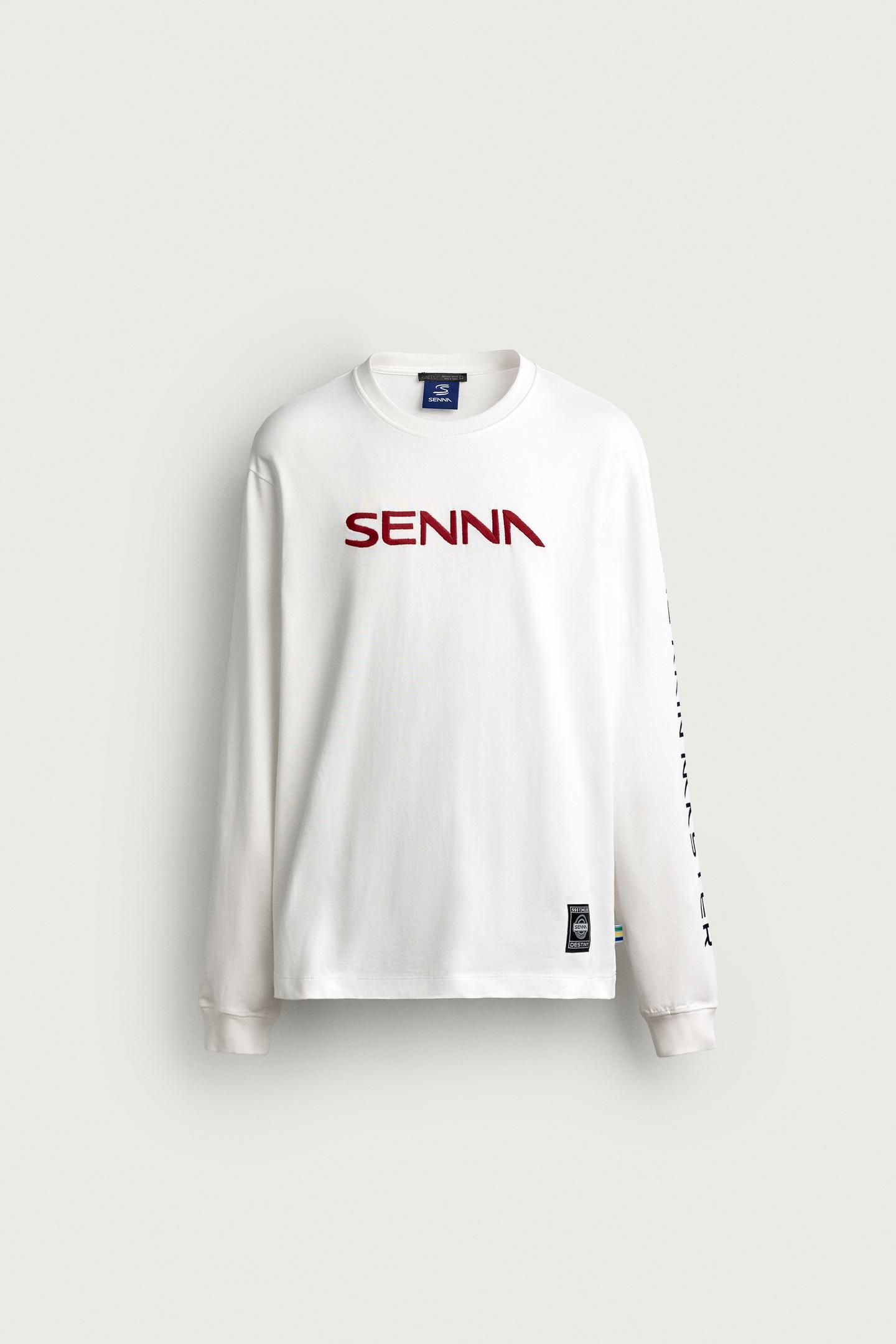 Мужская футболка Zara Ayrton Senna © Senna Brands Printed, цвет: Белый — фото 7