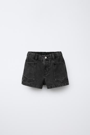 BERMUDA EN DENIM - Noir de Zara