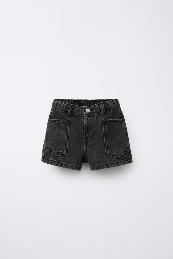 BERMUDA EN DENIM HIGH WAIST - Noir de Zara - Image 0