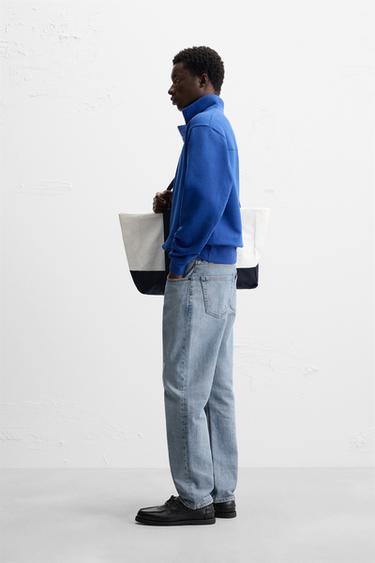 BASIC QUARTER ZIP SWEATSHIRT - Bluish by Zara - Image 3