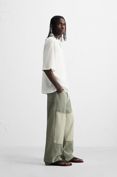 CREASED-EFFECT TEXTURED SHIRT - Oyster-white by Zara - Image 3
