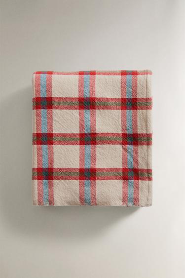 COARSE COTTON CHECK TABLECLOTH - Red by Zara - Image 0