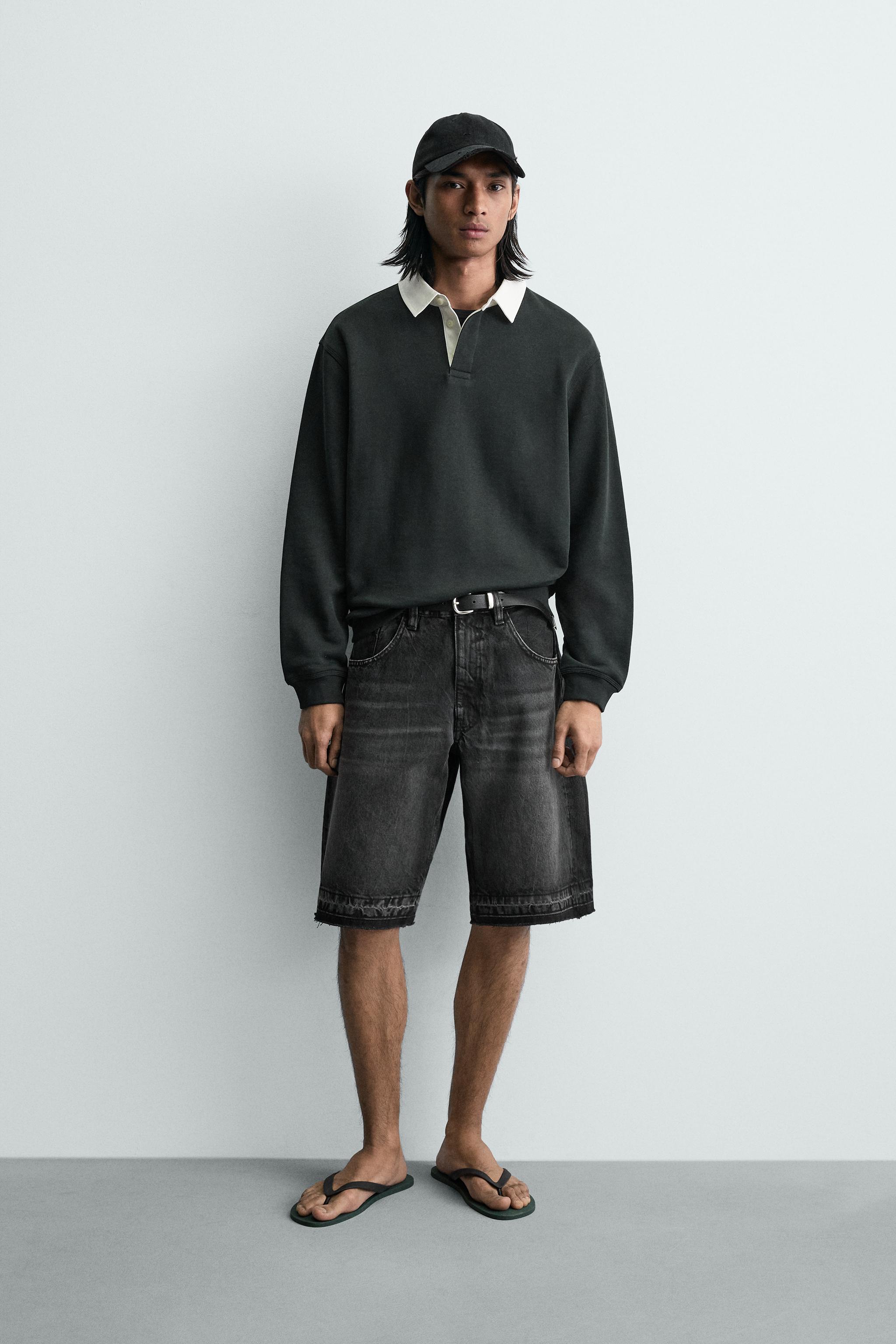 Zara RELAXED FIT DENIM BERMUDA