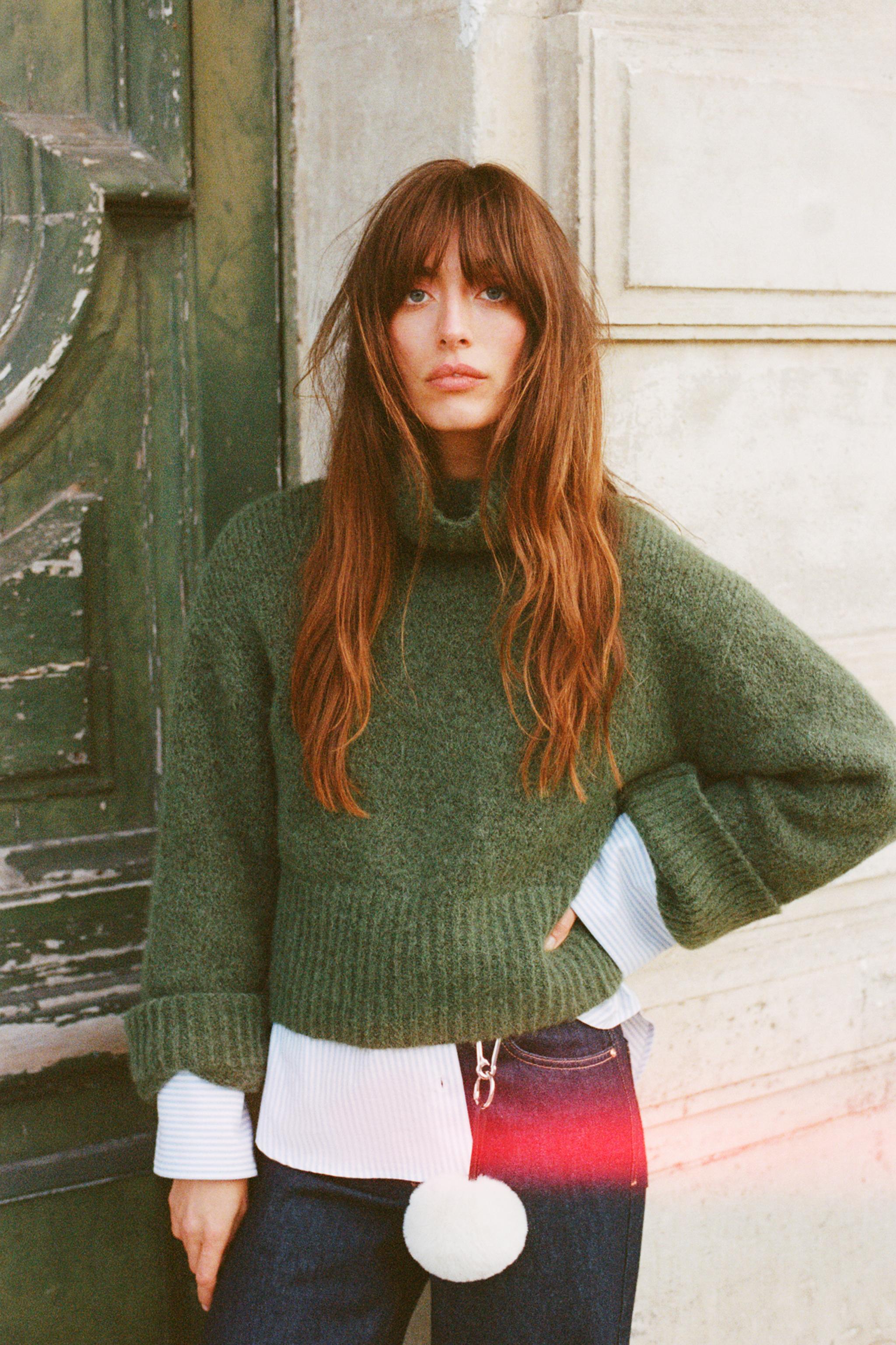 Zara Pullover In Maglia PULLOVER IN MAGLIA SOFT Verde ZARA
