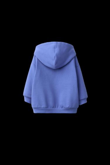SUDADERA LISA CREMALLERA - Azul de Zara