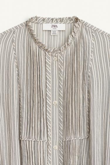 ROBE ROMANTIQUE AVEC CEINTURE LIMITED EDITION - rayures de Zara - Image 7