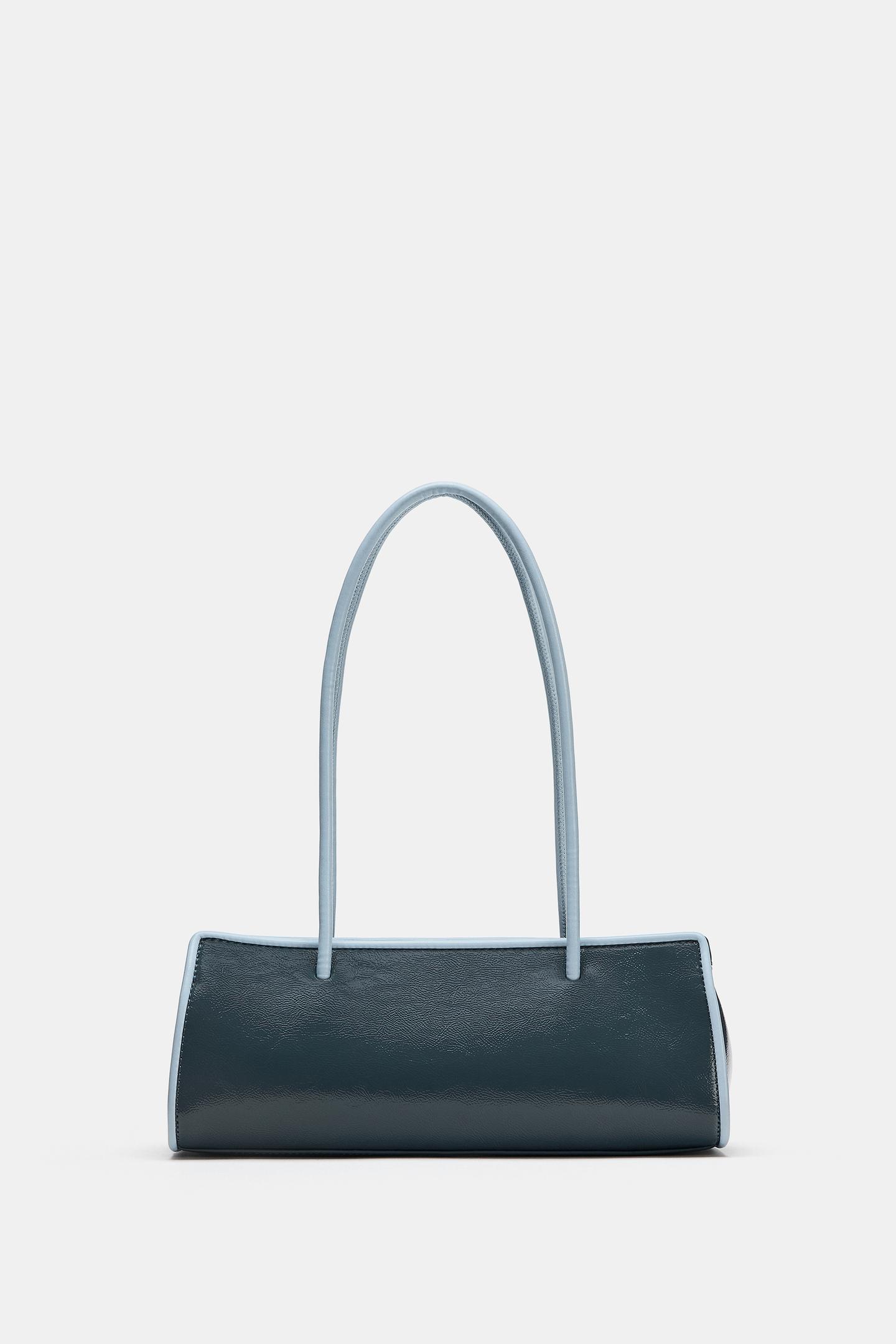 Женская сумка Zara Elongated Shoulder, цвет: Синий — фото 3