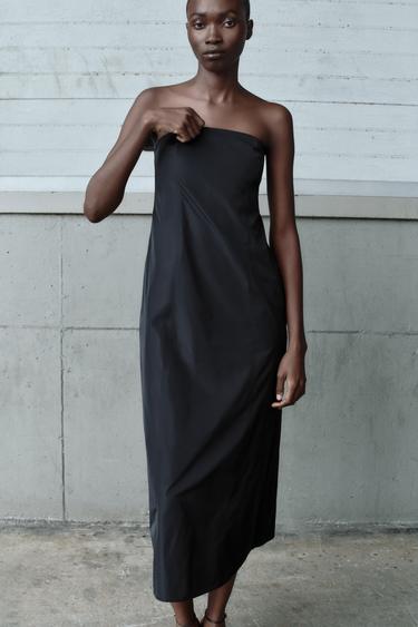 ПЛАТЬЕ С ОТКРЫТЫМИ ПЛЕЧАМИ — ЧЕРНЫЙ от Zara — изображение 0