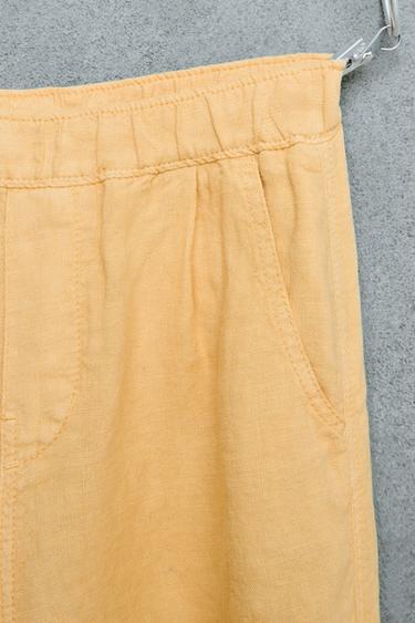STORIESZ - 100% LINEN TROUSERS WITH ELASTICATED WAIST - Butter by Zara - Image 2