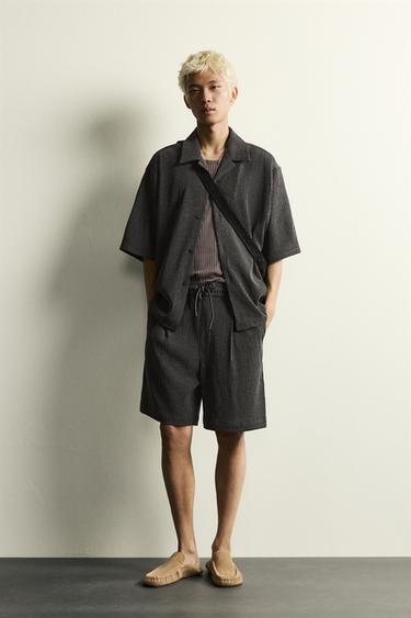 TEXTURED RELAXED FIT SHIRT - Anthracite Grey by Zara