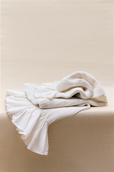 CHEMIN DE TABLE COTON FRONCES X FANGLU LIN - Blanc de Zara - Image 5