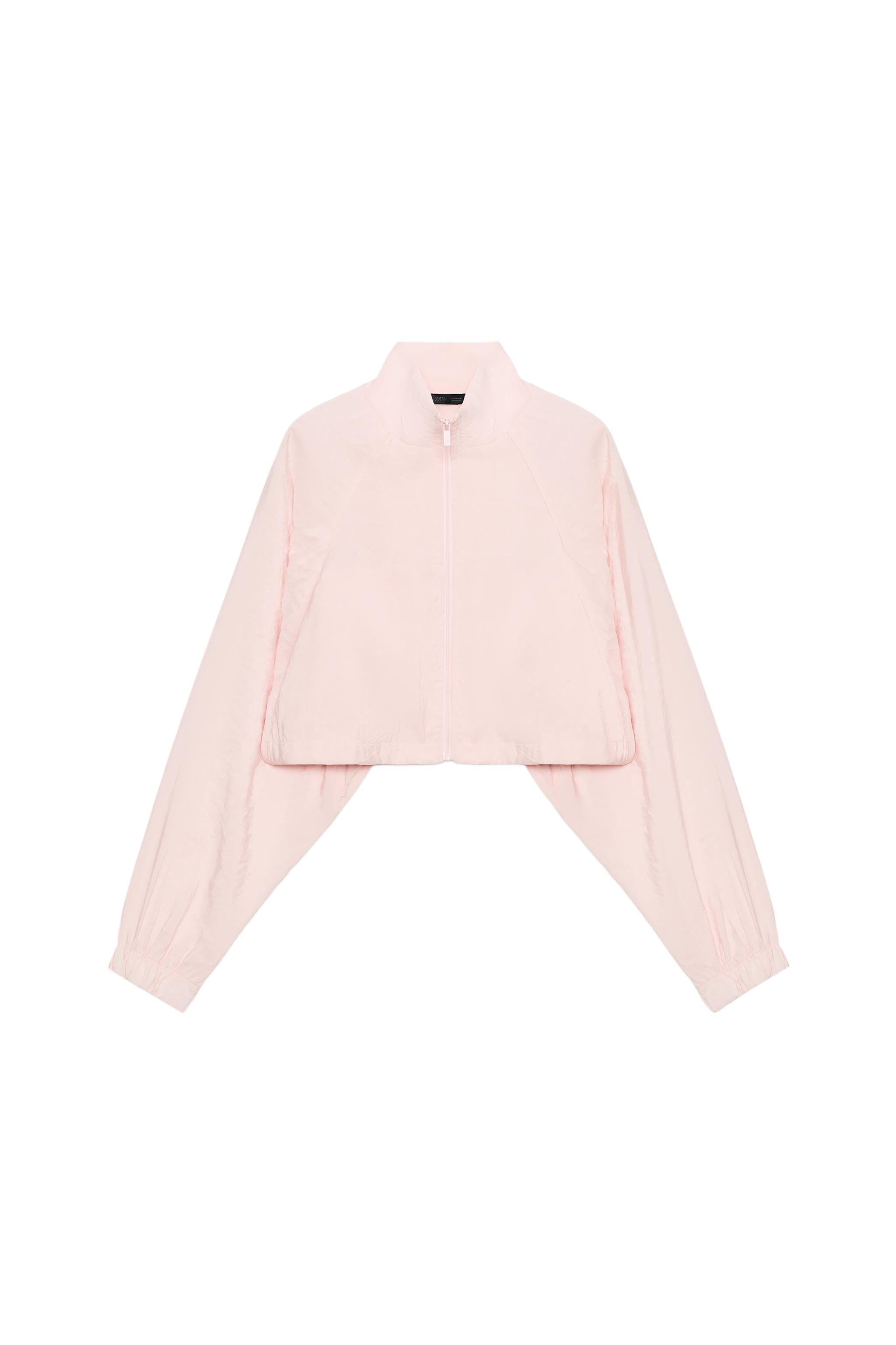 クロップド丈フルイドジャケット - チョークピンク | ZARA Japan / 日本