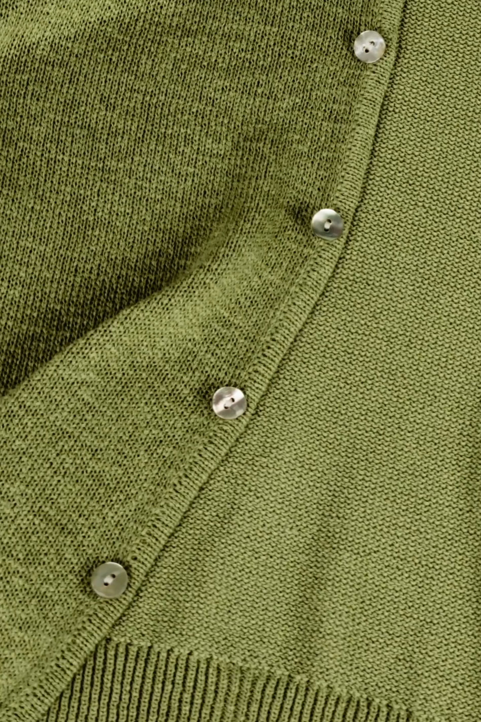 リネンカーディガン - オリーブグリーン | ZARA Japan / 日本