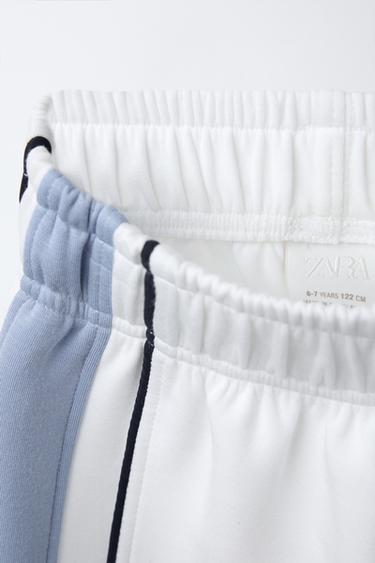 PANTALON À BANDES LATÉRALES - Blanc de Zara - Image 3