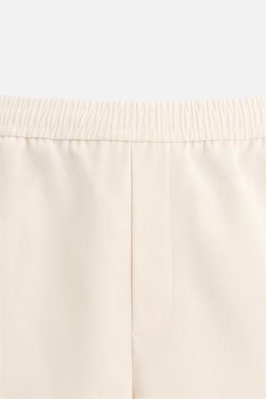 TEXTURED REGULAR FIT BERMUDA SHORTS - Ecru by Zara - Image 7