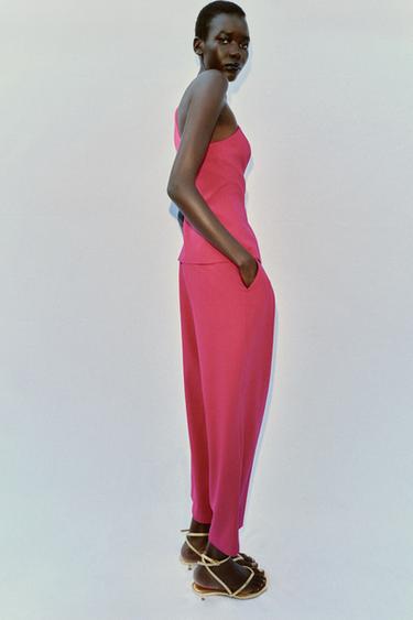 PLEATED CARROT FIT TROUSERS - Fuchsia by Zara - Image 2